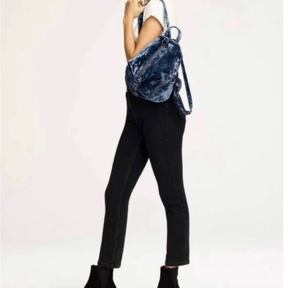 REBECCA MINKOFF Julian Convertible Crushed Velvet Backpack - Picture 2 of 9